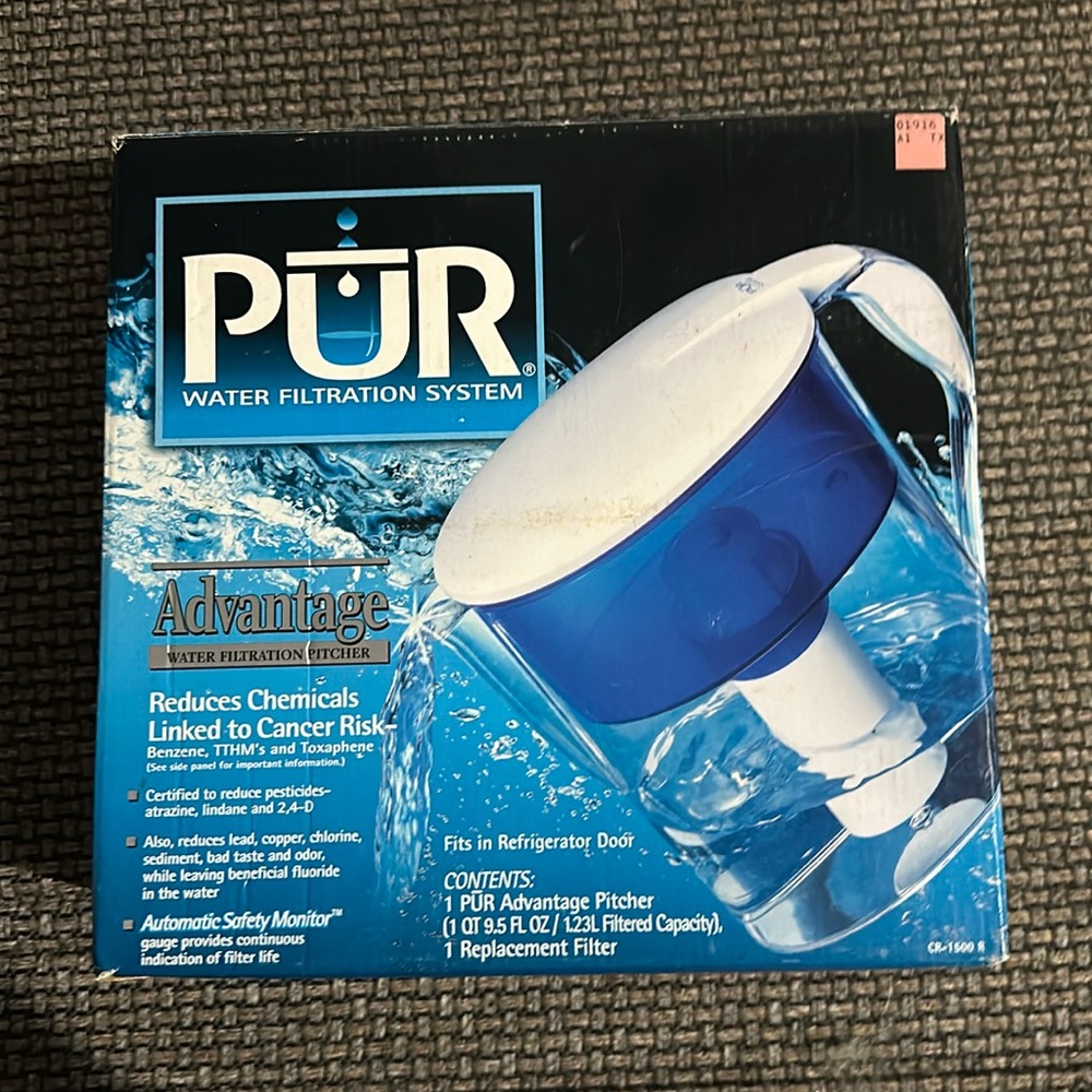 PUR Water Filtration pitcher.  New, never opened.  In original packaging